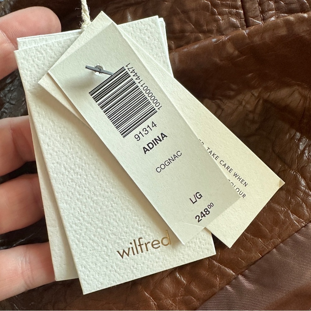 Aritzia Wilfred Adina Blazer Textured Vegan Leather Jacket Size L - Picture 6 of 9